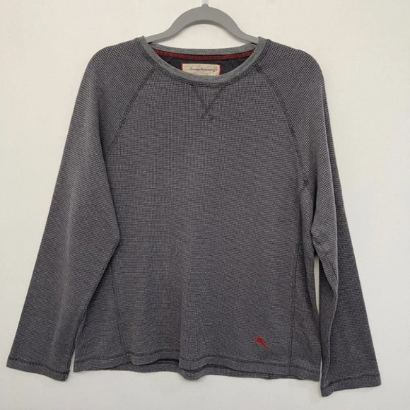 Tommy Bahama Sweater Gray Size M Long Sleeve Thermal - Picture 1 of 7
